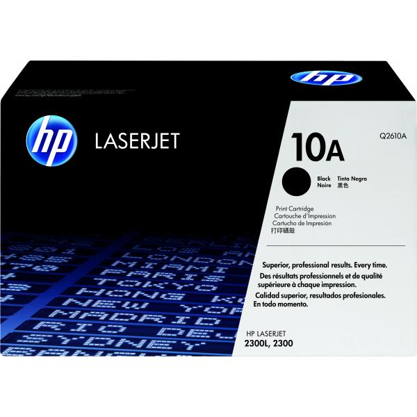 HP 10A Black Original LaserJet Toner Cartridge cartuccia toner 1 pz Originale Nero (Toner Black - Pages 6.000 - Warranty: 12M)HpQ2610A