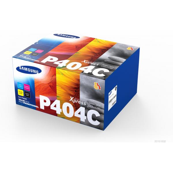 Samsung Confezione da 4 cartucce toner originali HP CLT-P404C [ciano/magenta/giallo/nero] (SAMSUNG SLC430 C430W CYMK TONER)HpSU365A