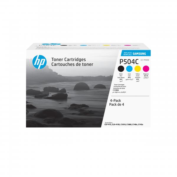 Samsung Confezione da 4 cartucce toner originali HP CLT-P504C [ciano/magenta/giallo/nero] (C/M/Y/K RAINBOW TONER KIT - .)HpSU400A
