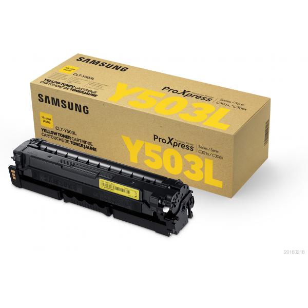 Samsung Cartuccia toner giallo originale HP CLT-Y503L ad alta capacità (SA CLT-Y503L H-YIELD YEL TONER - SAMSUNG)HpSU491A
