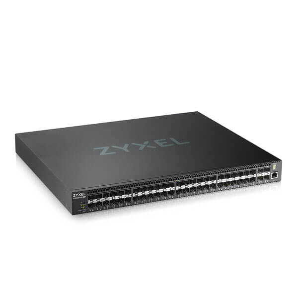 Zyxel XGS4600-52F Gestito L3 Nero (Top of the Rack/Core/MultiGig,XGS4600-52F-ZZ0101F 52 Port Layer3 Managed, 48 port Gigabit SFP, 4 dual pers. und 4x 10G SFP+, stackable, redundantes Netzteil/)ZyxelXGS4600-52F-ZZ0101F