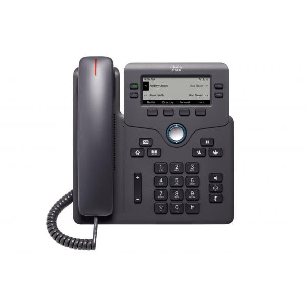 Cisco CP-6851-3PW-UK-K9= telefono IP Nero 4 linee (Cisco IP Phone 6851 - VoIP phone - SIP, SRTP - 4 lines - charcoal) - Versione UKCisco0889728068376CP-6851-3PW-UK-K9=