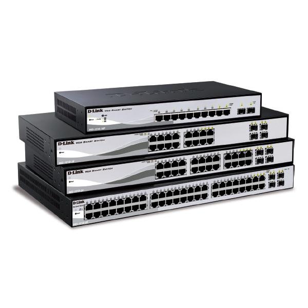 D-Link DGS-1210-48 switch di rete Gestito L2 Gigabit Ethernet [10/100/1000] 1U Nero (D-Link 48-port 10/100/1000 Gigabit Smart Switch including 4 Combo 1000BaseT/SFP)D-linkDGS-1210-48