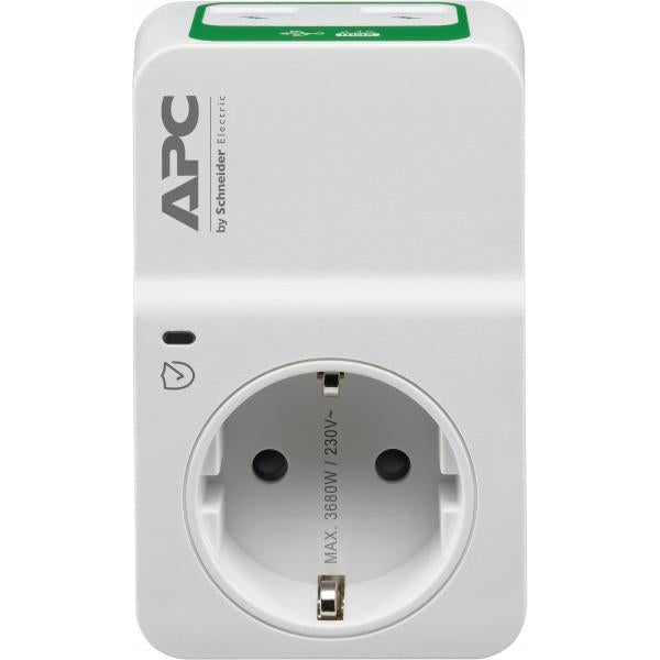 APC PM1WU2-GR protezione da sovraccarico Bianco 1 presa[e] AC 230 V (Essential SurgeArrest 1 - Outlet 230V 2 Port USB - Charger - Warranty: 12M)Apc0731304334750PM1WU2-GR