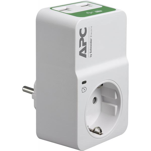 APC PM1WU2-GR protezione da sovraccarico Bianco 1 presa[e] AC 230 V (Essential SurgeArrest 1 - Outlet 230V 2 Port USB - Charger - Warranty: 12M)Apc0731304334750PM1WU2-GR