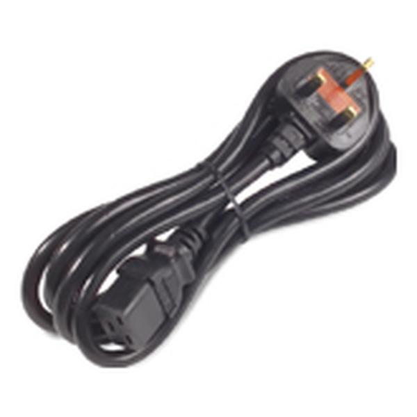 APC Pwr Cord, 16A, 200-240V, C19 to UK Plug Nero 2,4 m (POWER CORD 16A 200-240V C19 - TO UK PLUG)ApcAP9895
