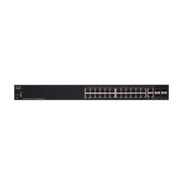 Cisco SF350-24 Gestito L2/L3 Fast Ethernet [10/100] Nero (CISCO SF350-24 24-PORT 10/100 - MANAGED SWITCH IN)Cisco0882658997235SF350-24-K9-UK