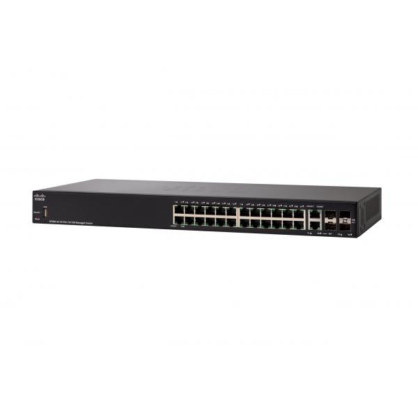 Cisco SF350-24 Gestito L2/L3 Fast Ethernet [10/100] Nero (CISCO SF350-24 24-PORT 10/100 - MANAGED SWITCH IN)Cisco0882658997235SF350-24-K9-UK