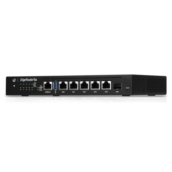 Ubiquiti EdgeRouter 6P router cablato Gigabit Ethernet Nero (6-Port EdgeRouter with PoE - EdgeRouter 6P, Ethernet WAN, - Gigabit Ethernet, Black - Warranty: 24M)UbiquitiER-6P