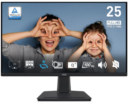 msi pro mp251 24.5 fhd hdmi d-sub vesa black nonitor