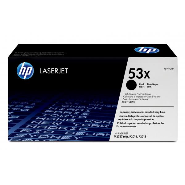 HP Cartuccia Toner originale nero ad alta capacità LaserJet 53X (Toner HP 53X / Q7553X Black)HpQ7553X