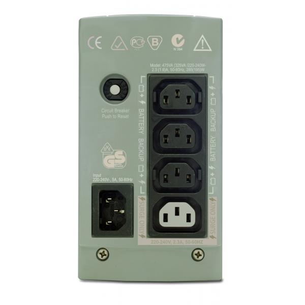 APC Back-UPS CS 325 w/o SW gruppo di continuità [UPS] 0,325 kVA 210 W (APC Back-UPS CS 325 - UPS - 210 Watt -)ApcBK325I