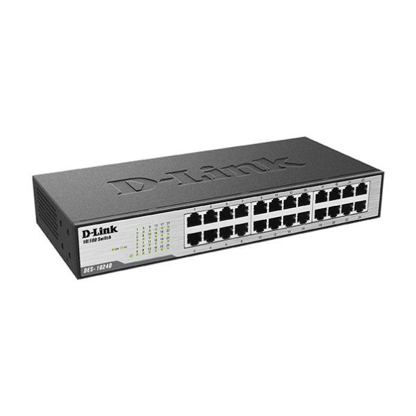 D-Link DES-1024D Non gestito Fast Ethernet [10/100] Nero (UNMANAGED LAYER 2 SWITCH - 24 PORT 10/100 INT PSU)D-linkDES-1024D/B