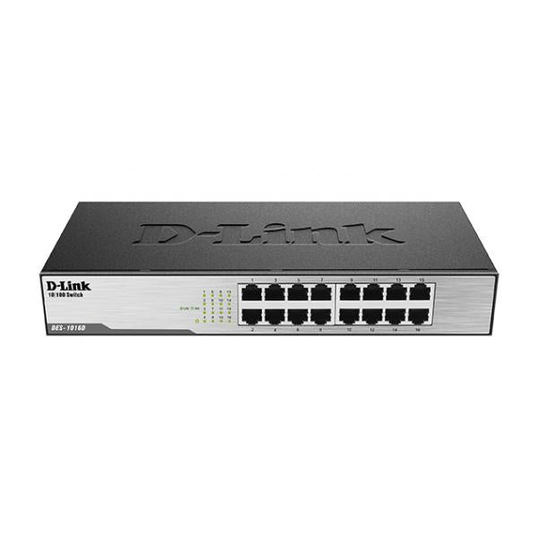 D-Link DES-1016D Non gestito Fast Ethernet [10/100] Nero (D-Link 16-port 10/100 Desktop Switch)D-linkDES-1016D/B