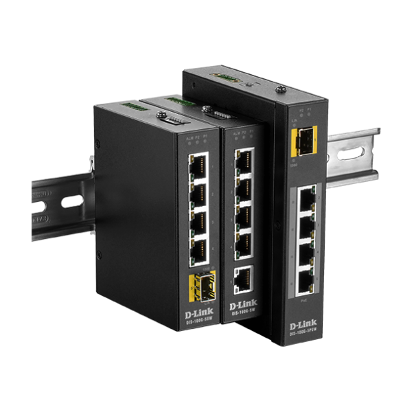 D-Link DIS100G5PSW Non gestito L2 Gigabit Ethernet [10/100/1000] Supporto Power over Ethernet [PoE] Nero (5-P.Unmgd.GB PoE Ind.Switch,5-Port Unmanaged Layer2 Gigabit PoE Industrial Switch, 4x 100/1000Mbit/s TP [RJ-45] PoE Port, 1x SFP Port, Automatis...