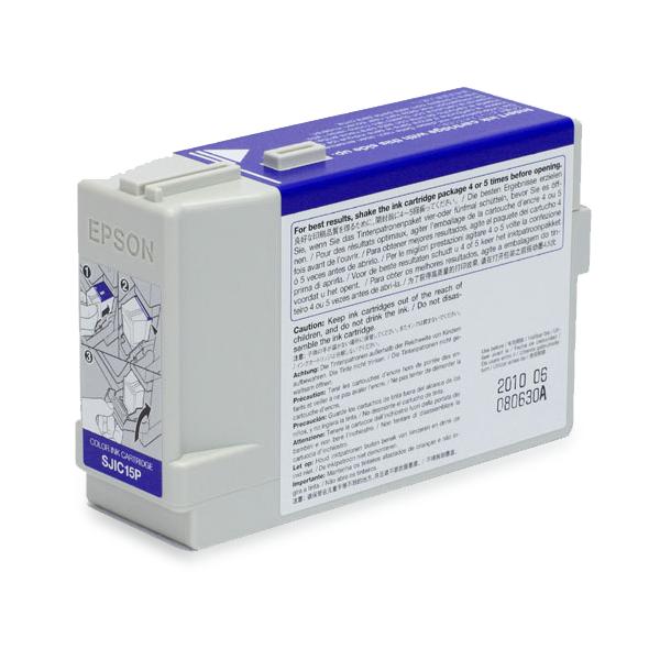 Epson SJIC15P[CMY]: Ink cartridge for ColorWorks C3400 and TM-C610 [CMY] (SJIC15P : 3-COLOR FOR TM-C3400 - PIGMENT INK)EpsonC33S020464