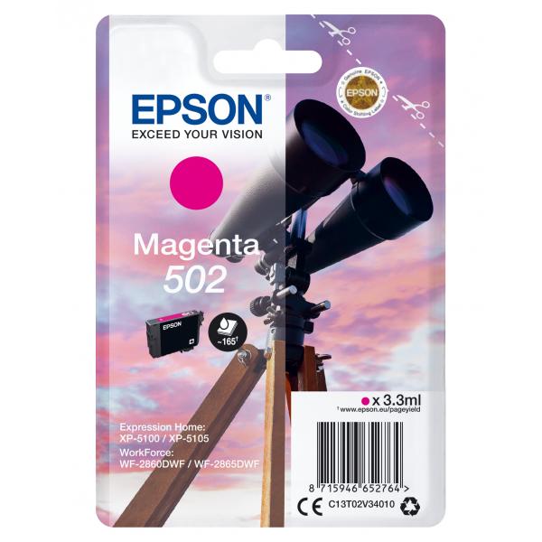 Epson Singlepack Magenta 502 Ink (EPSON 502 MAGENTA INK BINOCULARS)Epson8715946652764C13T02V34010