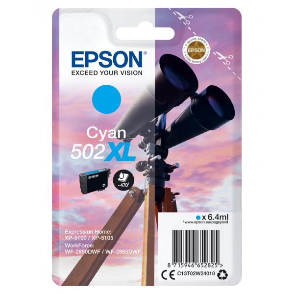 Epson Singlepack Cyan 502XL Ink (EPSON 502XL CYAN INK BINOCULARS)EpsonC13T02W24010