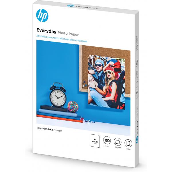 HP Everyday Glossy Photo Paper-100 sht/A4/210 x 297 mm [Q2510A]HpQ2510A