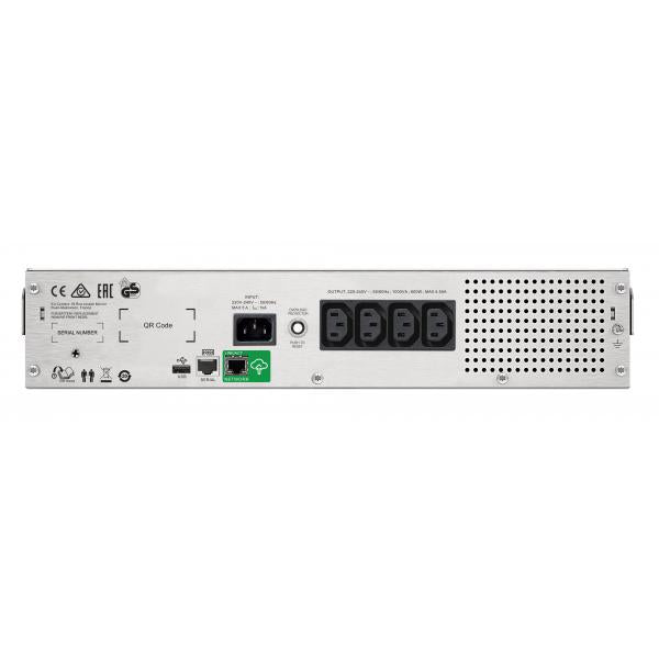 APC SMC1500I-2UC gruppo di continuità [UPS] A linea interattiva 1,5 kVA 900 W 4 presa[e] AC (APC Smart-UPS Rack 2HE SMC1500i-2UC 1500VA 900W Line interactive SmartConnect)ApcSMC1500I-2UC