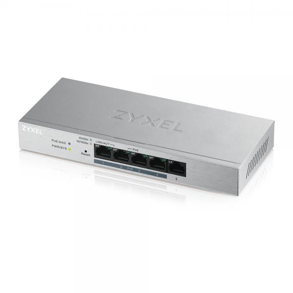 Zyxel GS1200-5HP v2 Gestito Gigabit Ethernet [10/100/1000] Supporto Power over Ethernet [PoE] Grigio (GS1200-5HP 5 PORT GIGABIT POE+ - WEBMANAGED SWITCH 4 X POE 60 WAT)Zyxel4718937598724GS1200-5HPV2-GB0101F