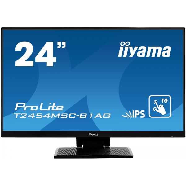 Iiyama ProLite T2454MSC-B1AG Monitor PC 60,5 cm [23.8] 1920 x 1080 Pixel Full HD LED Touch screen Multi utente Nero (T2454MSC-B1AG 60.5CM 24IN IPS - 1920X1080 250CD 10TP PCAP)Iiyama4948570116416T2454MSC-B1AG