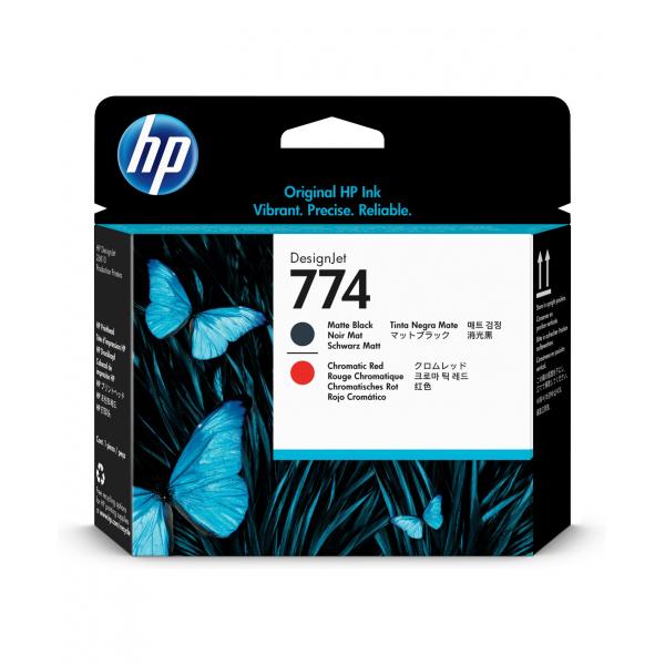 HP Testina di stampa nero opaco/rosso cromatico 774 DesignJet (HP 774 MATTE BLACK/CHROMATIC RED PRI)Hp0192018596917P2V97A