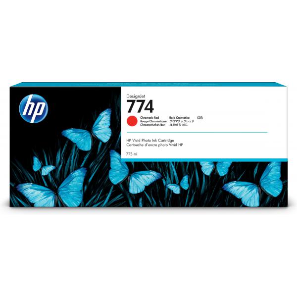 HP Cartuccia di inchiostro rosso cromatico 774 DesignJet da 775 ml (HP 774 775-ML CHROMATIC RED INK CART)Hp0192018596962P2W02A