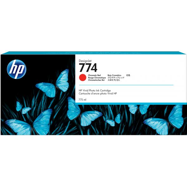 HP Cartuccia di inchiostro rosso cromatico 774 DesignJet da 775 ml (HP 774 775-ML CHROMATIC RED INK CART)Hp0192018596962P2W02A