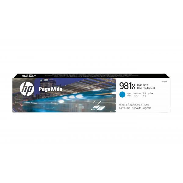 HP Cartuccia ciano originale ad alta capacità 981X PageWide (HP 981X - 116 ml - Alta resa - ciano - originale - PageWide - cartuccia d'inchiostro - per PageWide Enterprise Color MFP 586, PageWide Managed Color E55650)HpL0R09A