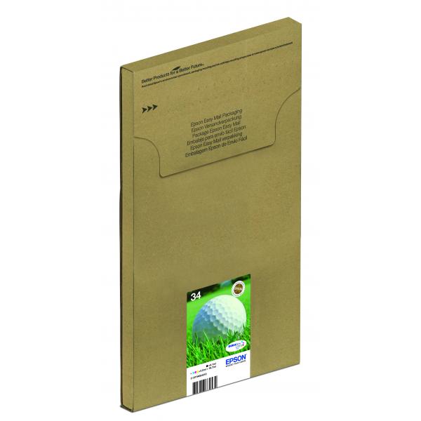 Epson Golf ball Multipack 4-clr 34 DURABrite Ultra Ink EasyMail (EPSON 34 MULTIPACK 4 COLOUR 34 INK DURABRITE EASYMAIL)Epson8715946662534C13T34664510