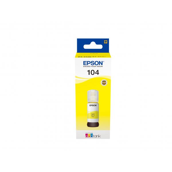 Epson 104 EcoTank Yellow ink bottle (Epson EcoTank 104 - gul - original - b)Epson8715946655833C13T00P440