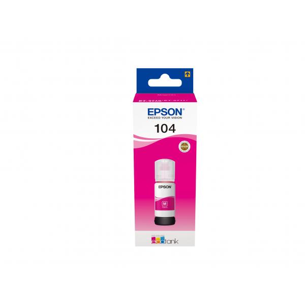 Epson 104 EcoTank Magenta ink bottle (Epson EcoTank 104 - magenta - original)EpsonC13T00P340