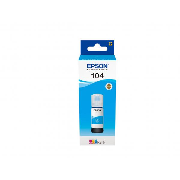 Epson 104 EcoTank Cyan ink bottle (Epson EcoTank 104 - cyan - original -)Epson8715946655819C13T00P240