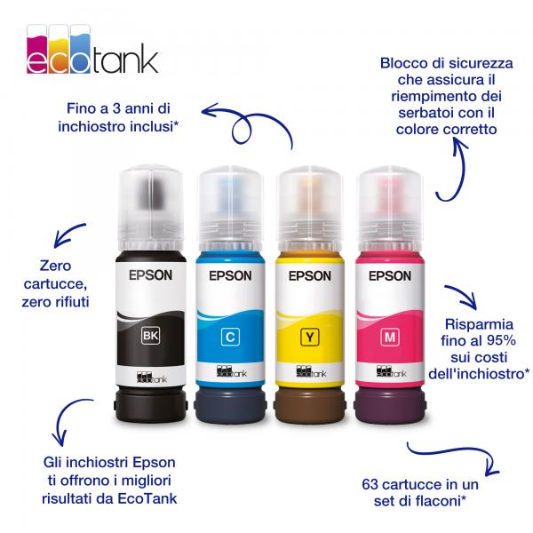 Epson 104 EcoTank Black ink bottle [WE] (104 ECOTANK BLACK INK BOTTLE - 1 X 65MLBLACK)EpsonC13T00P140