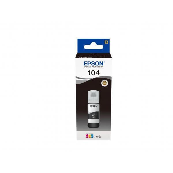 Epson 104 EcoTank Black ink bottle (Epson EcoTank 104 - sort - original -)EpsonC13T00P140
