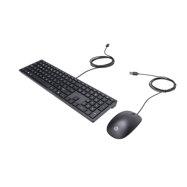 HP Pavilion Wired Keyboard and Mouse 400 (Pavilion 400 Wired Keyboard - EU International Pavilion - 400, Full-size [100%], Wired, USB, Black, Mouse included - Warranty: 6M)Hp4CE97AA#ABB