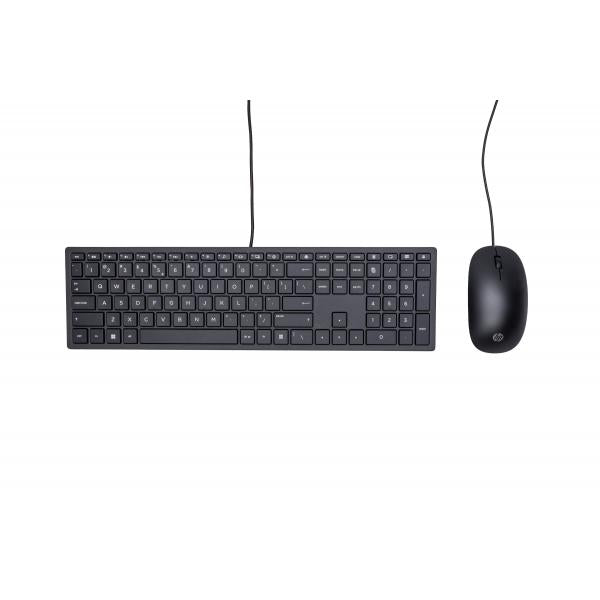 HP Pavilion Wired Keyboard and Mouse 400 (Pavilion 400 Wired Keyboard - EU International Pavilion - 400, Full-size [100%], Wired, USB, Black, Mouse included - Warranty: 6M)Hp4CE97AA#ABB
