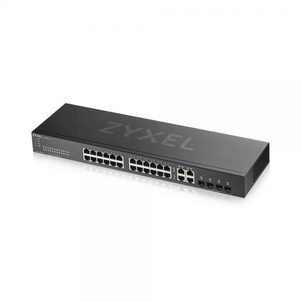 Zyxel GS1920-24V2 Gestito Gigabit Ethernet [10/100/1000] Nero (Zyxel GS1920-24v2 - Switch - intelligente - 24 x 10/100/1000 + 4 x combo Gigabit SFP - montabile su rack)ZyxelGS1920-24V2-EU0101F