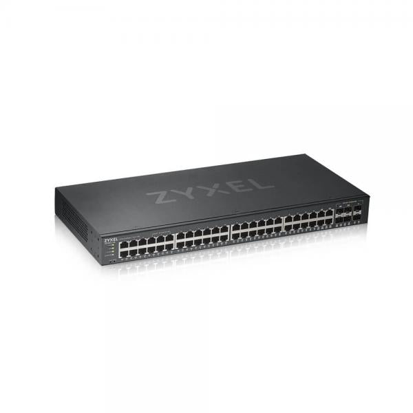 Zyxel GS1920-48V2 Gestito Gigabit Ethernet [10/100/1000] Nero (52 PORT SMART MGD GB SWITCH - WEB + CLOUDMGD USABLE)ZyxelGS1920-48V2-EU0101F