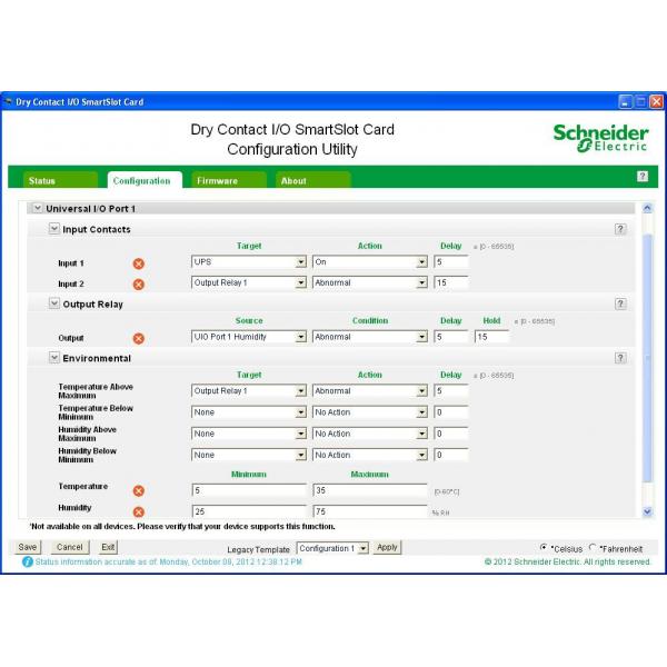APC AP9613 accessorio per gruppi di continuità [UPS] (DRY CONTACT I/O SMARTSLOT CARD - .)ApcAP9613