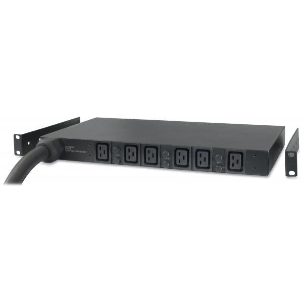 APC Basic Rack PDU AP7526 unità di distribuzione dell'energia [PDU] 6 presa[e] AC 1U Nero (APC Basic Rack PDU - Unità distribuzione alimentazione [montabile in rack] - 400 V c.a. V - 22 kW - trifase - ingresso: IEC 60309 - connettori di uscita 6 [IEC...