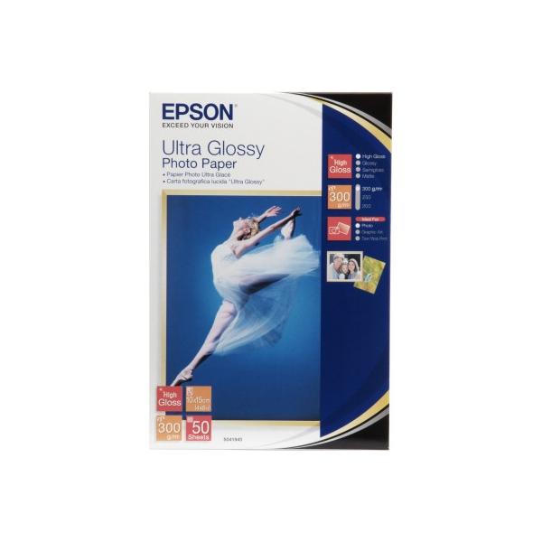 Epson Ultra Glossy Photo Paper - 10x15cm - 50 Fogli (EPSON 10X15 ULTRA GLOSS PHOTO 10X15CM ULTRA GLOSSY [50 SHTS])EpsonC13S041943