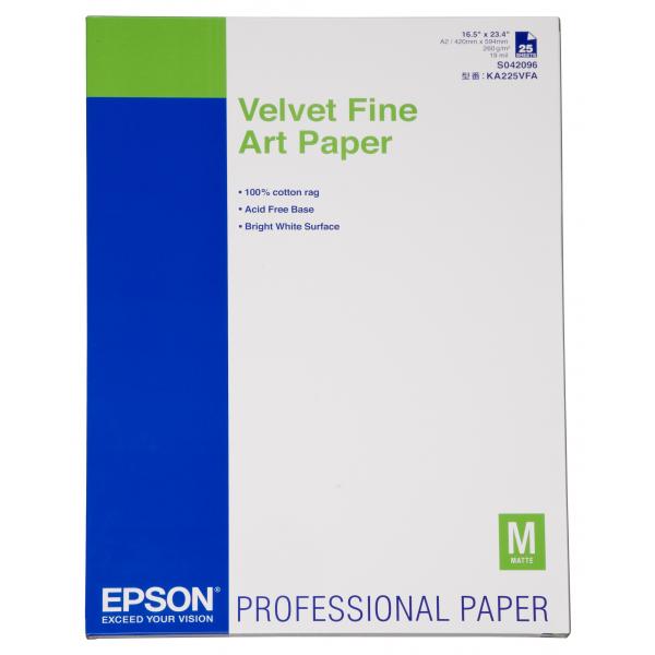 Epson Velvet Fine Art Paper (VELVET FINE ART PAPER-A2 25S-260)EpsonC13S042096