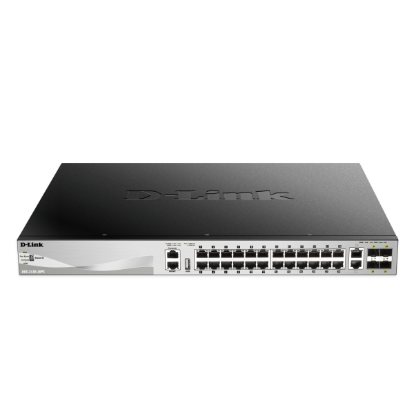 D-Link DGS-3130-30PS Gestito L3 Gigabit Ethernet [10/100/1000] Supporto Power over Ethernet [PoE] Nero, Grigio (D-Link DGS 3130-30PS - Switch - L3 Lite - gestito - 24 x 10/100/1000 [PoE] + 2 x 10 Gigabit Ethernet + 4 x 10 Gigabit SFP+ - PoE [370 W])D...