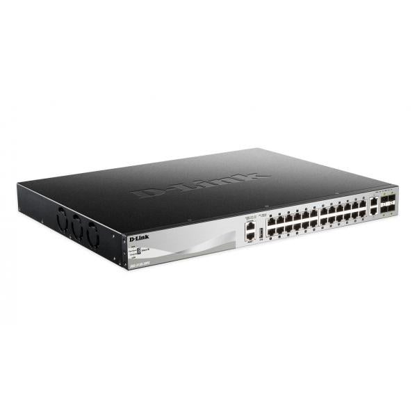 D-Link DGS-3130-30PS Gestito L3 Gigabit Ethernet [10/100/1000] Supporto Power over Ethernet [PoE] Nero, Grigio (D-Link DGS 3130-30PS - Switch - L3 Lite - gestito - 24 x 10/100/1000 [PoE] + 2 x 10 Gigabit Ethernet + 4 x 10 Gigabit SFP+ - PoE [370 W])D...