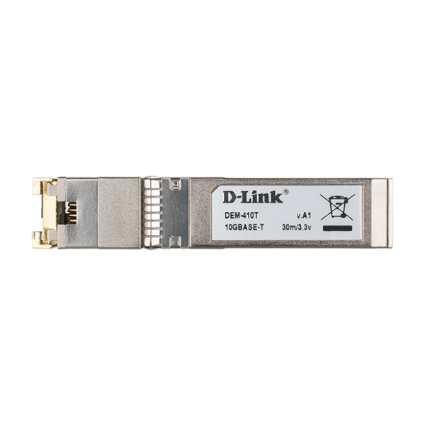 D-Link DEM-410T modulo del ricetrasmettitore di rete Rame 10000 Mbit/s SFP+ (D-Link DEM 410T - SFP+ transceiver module - 10GbE - 10GBase-T - RJ-45 - up to 30 m)D-link0790069442353DEM-410T