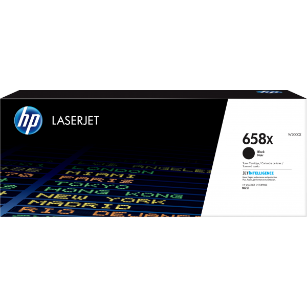HP Cartuccia toner nero originale LaserJet 658X ad alta capacità (HP 658X - High capacity - black - original - LaserJet - toner cartridge [W2000X] - for Color LaserJet Enterprise M751dn, M751n)HpW2000X