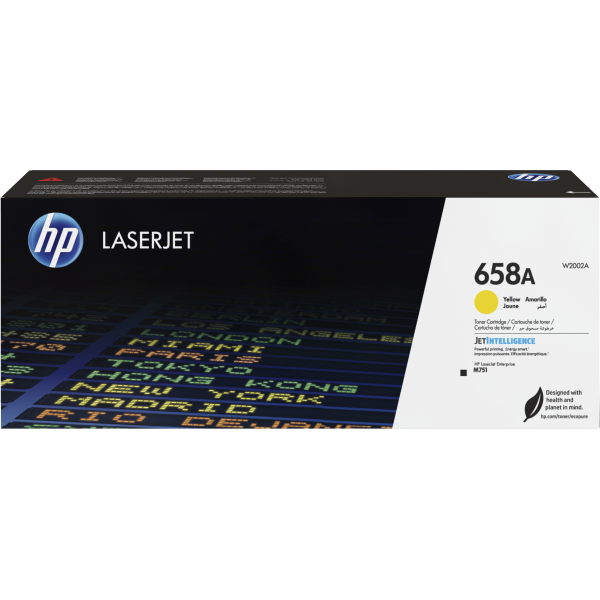 HP Cartuccia toner giallo originale LaserJet 658A (HP 658A LASER TONER YELLOW 658A)HpW2002A