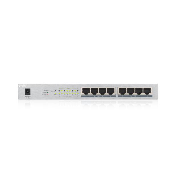 Zyxel GS1008HP Non gestito Gigabit Ethernet [10/100/1000] Supporto Power over Ethernet [PoE] Grigio (GS1008-HP 8-PORT DT GB POE+ - SWITCH)Zyxel4718937604135GS1008HP-EU0101F